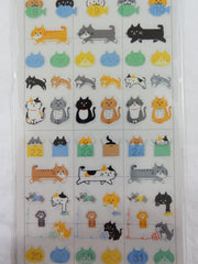 Cute Kawaii Mind Wave Kat Cats Sticker Sheet - for Journal Planner Craft Organizer Calendar Schedule Scrapbook Diary Gift