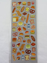 Cute Kawaii Mind Wave Bread Warm Bakery Pretzel Food Sticker Sheet - for Journal Planner Craft