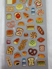 Cute Kawaii Mind Wave Bread Warm Bakery Pretzel Food Sticker Sheet - for Journal Planner Craft