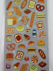 Cute Kawaii Mind Wave Bread Warm Bakery Pretzel Food Sticker Sheet - for Journal Planner Craft