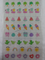 Cute Kawaii Mind Wave Summer Vacation Palm Beach Drink Sticker Sheet - for Journal Planner Craft