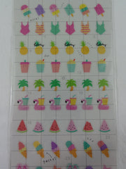 Cute Kawaii Mind Wave Summer Vacation Palm Beach Drink Sticker Sheet - for Journal Planner Craft