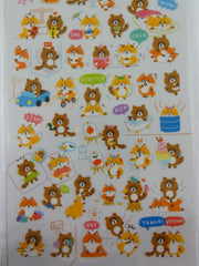 Cute Kawaii Mind Wave Racoon Fox Nature Forest Sticker Sheet - for Journal Planner Craft
