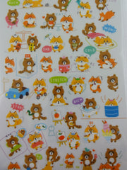 Cute Kawaii Mind Wave Racoon Fox Nature Forest Sticker Sheet - for Journal Planner Craft
