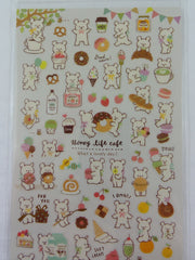 Cute Kawaii Mindwave Honey Cafe Bear Sticker Sheet - for Journal Planner Craft Penpal Gift