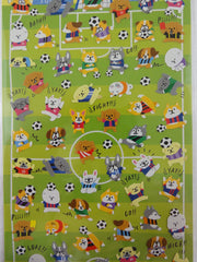 Cute Kawaii Mindwave Soccer Fun Dogs Sticker Sheet - for Journal Planner Craft Penpal Gift