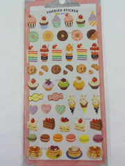 Cute Kawaii Mindwave Foodies Sticker Sheet - E - Cupcakes Pancakes Fruit Cakes   - for Journal Planner Craft