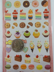 Cute Kawaii Mindwave Foodies Sticker Sheet - E - Cupcakes Pancakes Fruit Cakes   - for Journal Planner Craft