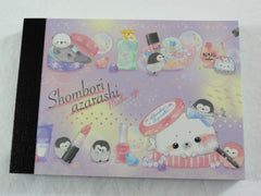 Cute Kawaii Crux Shombori Azarashi Seal Penguin Friends Mini Notepad / Memo Pad - D - Stationery Designer Paper Collection
