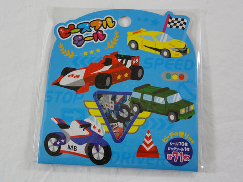 Cute Kawaii Mind Wave Champion Race Car Motorcycle Fire Truck Boy Flake Stickers Sack - for Journal Agenda Planner Scrapbooking Craft