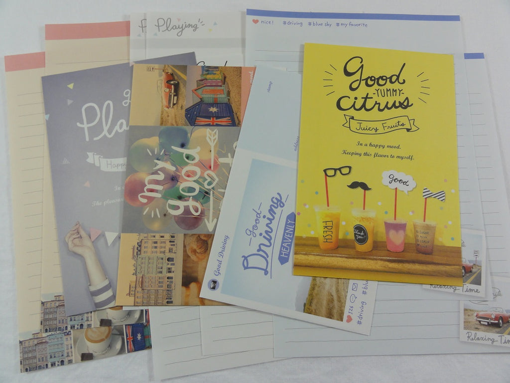 Crux Good Mood Day Photo Style Letter Sets - Stationery Writing Paper Envelope