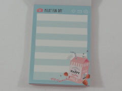 Cute Kawaii Crux Milky Fun Day Mini Notepad / Memo Pad - Stationery Design Writing Collection