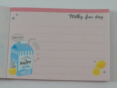 Cute Kawaii Crux Milky Fun Day Mini Notepad / Memo Pad - Stationery Design Writing Collection