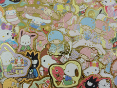 Cute Kawaii Sanrio Characters Hello Kitty My Melody Little Twin Stars Cinnamoroll Pochacco Badtz Maru Flake Sack Stickers - 60 pcs - 2018