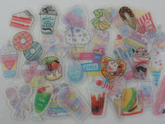 Cute Kawaii Drinks and Sweets theme Flake Sack Stickers - 32 pcs