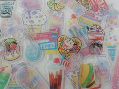 Cute Kawaii Drinks and Sweets theme Flake Sack Stickers - 32 pcs