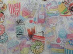 Cute Kawaii Drinks and Sweets theme Flake Sack Stickers - 32 pcs