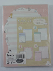 Cute Kawaii San-X Mofutanzu Marshmallow Rabbit Bunny Letter Set Pack - B - Stationery Writing Paper Envelope Penpal Rare Collectible