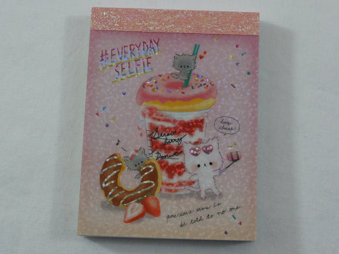 Cute Kawaii Q-lia  Sweet Strawberry Pink Soda Drink Donut Mini Notepad / Memo Pad - Stationery Designer Writing Paper Collection