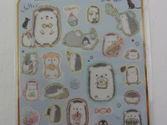 Cute Kawaii Kamio Hedgehog Sticker Sheet - for Journal Planner Craft