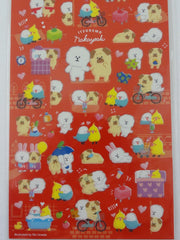 Cute Kawaii Mind Wave Dog and Bird Sticker Sheet - for Journal Planner Craft