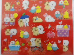Cute Kawaii Mind Wave Dog and Bird Sticker Sheet - for Journal Planner Craft