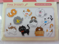 Cute Kawaii Q-Lia Ouchiina Cat Kitty Stickers Flake Sack