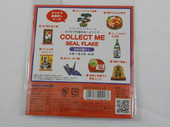 Cute Kawaii Kamio Sushi Sake Japan Theme Flake Stickers Sack - Collectible - for Journal Planner Agenda Craft Scrapbook DIY Art