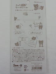 Cute Kawaii San-X Rilakkuma Bear Sticker Sheet 2018 - A - for Planner Journal Scrapbook Craft