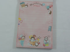 Cute Kawaii Q-Lia Hedgehog Cafe 4 x 6 Inch Notepad / Memo Pad - Stationery Designer Paper Collection