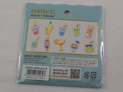 Cute Kawaii Mind Wave Market Series - Neon Blue - Fresh Drinks Flake Stickers Sack - for Journal Agenda Planner Scrapbooking Craft