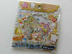 z Cute Kawaii Smile Bread Burger Stickers Sack - Vintage