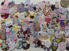 Cute Kawaii Rabbit Bunnies Flake Stickers - 70 pcs