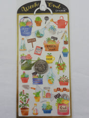 Cute Kawaii Mind Wave Weekend Market Series - Plant and Flower Sticker Sheet - for Journal Planner Craft