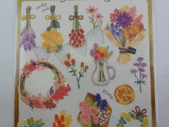Cute Kawaii Mind Wave Weekend Market Series - Flower Bouquet Wreath Sticker Sheet - for Journal Planner Craft