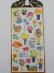 Cute Kawaii Mind Wave Weekend Market Series - Garden Flower and Plant Sticker Sheet - for Journal Planner Craft
