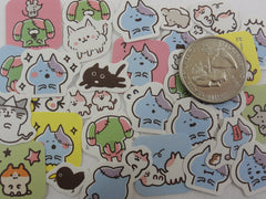 Cute Zombie Cat Flake Stickers - 32 pcs - for Journal Planner Craft