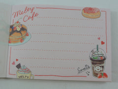 Cute Kawaii Crux Melty Cafe Coffee Drink Mini Notepad / Memo Pad - F - Stationery Designer Paper Collection