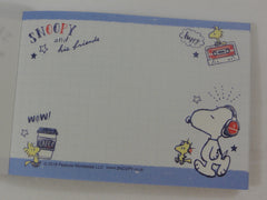 Cute Kawaii Snoopy Music Mini Notepad / Memo Pad - Stationery Designer Writing Paper Collection