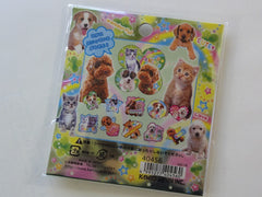 Cute Kawaii Kamio Puppy and Kitty Photo Stickers Flake Sack