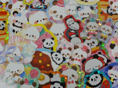 Cute Kawaii Panda theme Flake Sack Stickers - 41 pcs + 1 Large Sticker