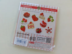 Cute Kawaii Mind Wave Strawberry Sweets Photo Flake Stickers Sack