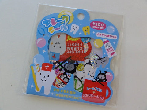 z Cute Kawaii Mind Wave Tooth Smile Dentist Flake Stickers Sack