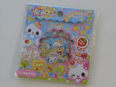 Cute Kawaii Pastry Bakery Rabbit Animal Friends Stickers Sack B - Vintage