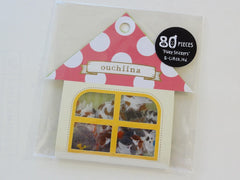 Cute Kawaii Q-Lia Ouchiina Cat Kitty Stickers Flake Sack