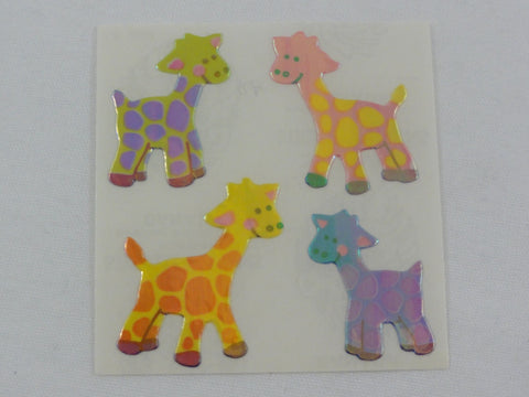 Sandylion Baby Giraffe Pearly / Opalescent Sticker Sheet / Module - Vintage & Collectible