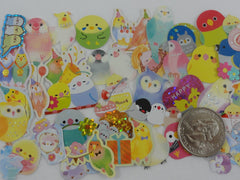 Cute Kawaii Birds Flake Stickers - 40 pcs - for Journal Planner Craft Scrapbook