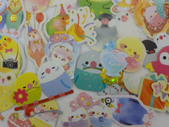 Cute Kawaii Birds Flake Stickers - 40 pcs - for Journal Planner Craft Scrapbook