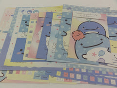 Cute Kawaii San-X Jinbesan Whale Letter Writing Paper + Envelope Theme Stationery Set