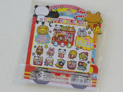 Cute Kawaii Kamio Drawing Party Animal Stickers Sack - Vintage